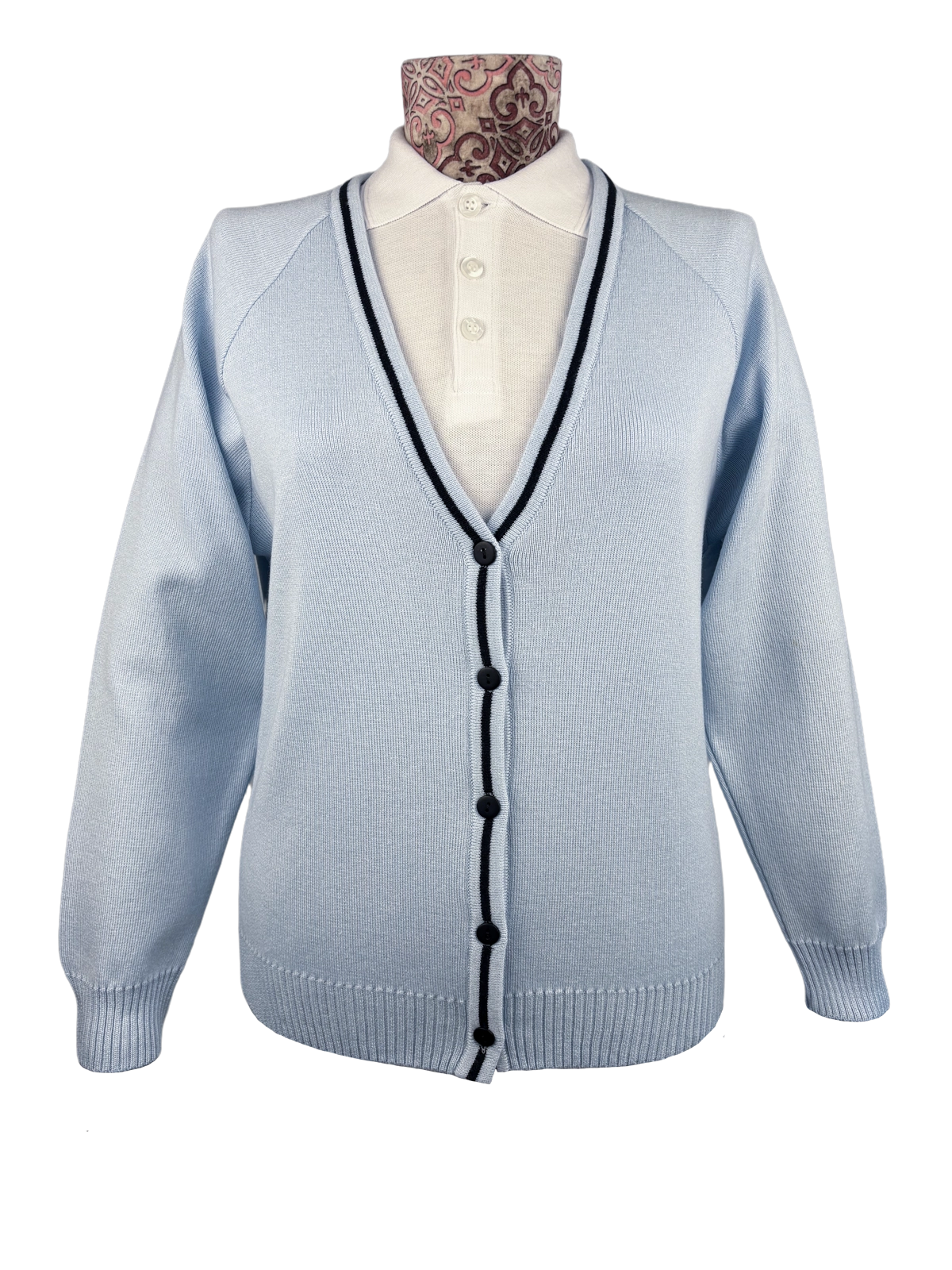 Jachetă școlară tricotată bleu pentru uniformă școlară
