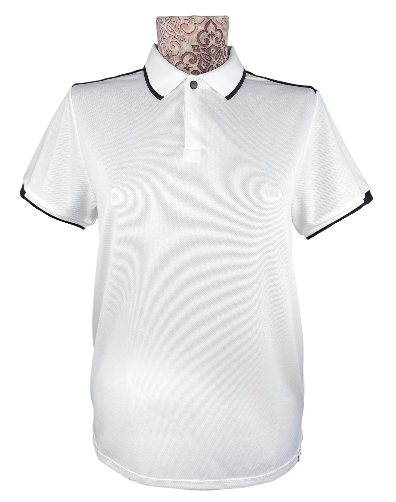 Tricou sport polo alb pentru uniforme școlare